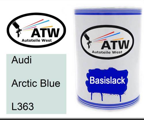 Audi, Arctic Blue, L363: 500ml Lackdose, von ATW Autoteile West.